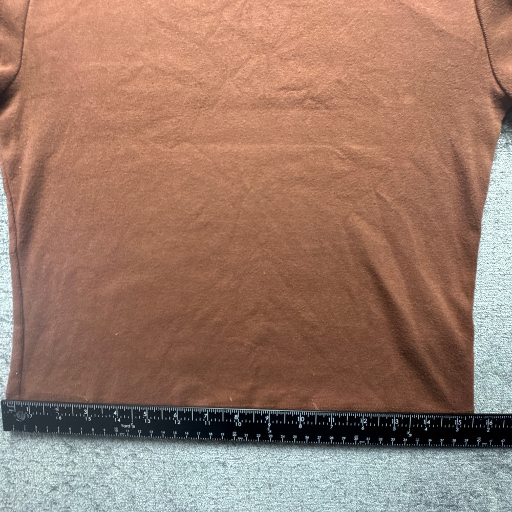 Sunday Best Aritzia Cropped Tee Shirt Womens Medium Brown Short Sleeve Crew Neck - Picture 5 of 16
